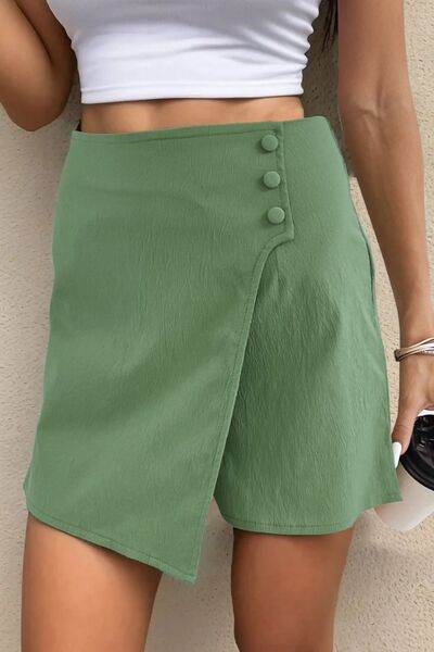 Perfee High Waist Skort Green for a perfect OOTD – dress to impress outfits from Amexza